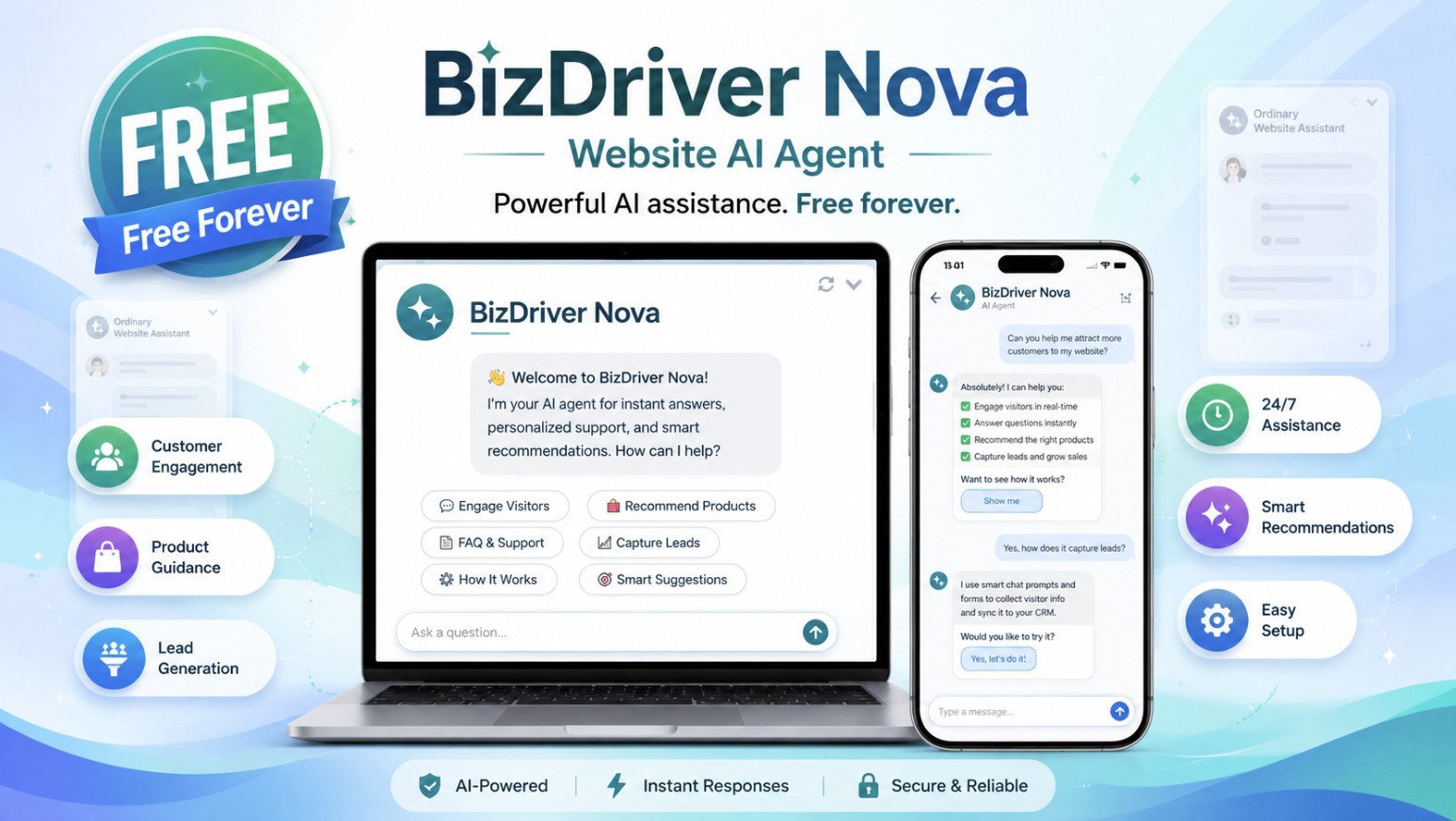 BizDriver Nova vs Other Website AI Agents: Why Powerful AI Assistance Should Be Free